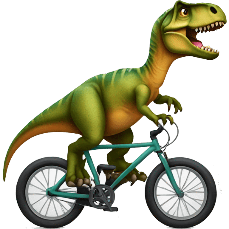 T-rex on bike emoji