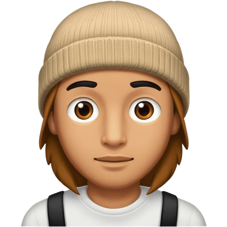 male portrait with beanie emoji