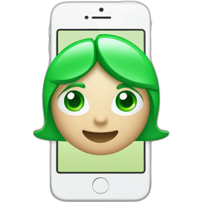 iphone-with-green-checkmark-on-screen-facetime-incoming-call emoji