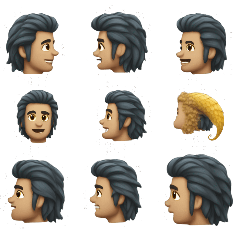 merman with a mullet hairstyle emoji