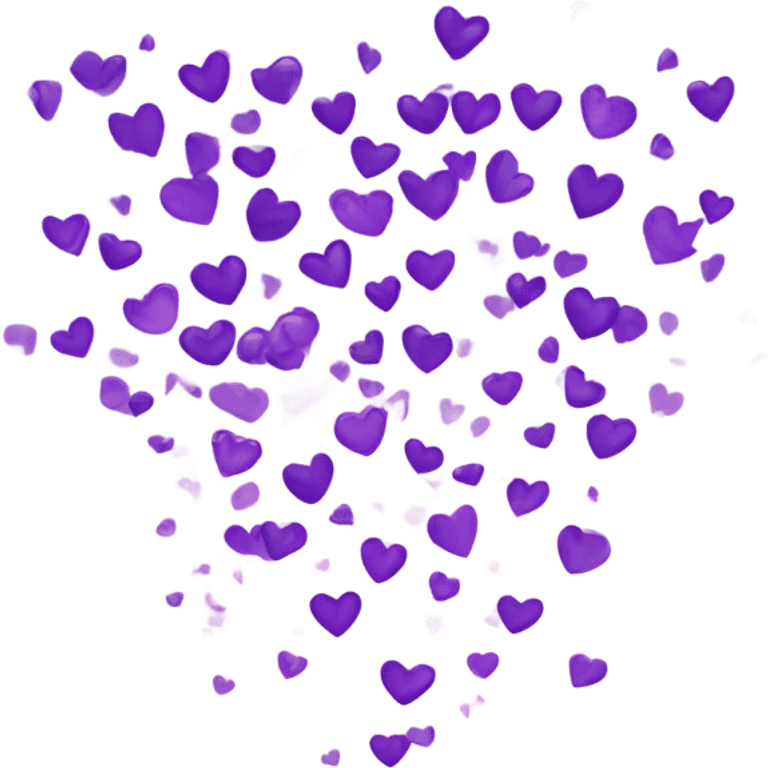 Floating Purple Hearts in sky  emoji