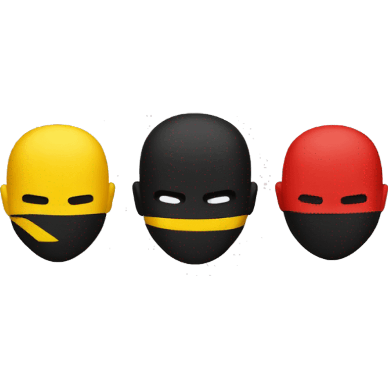 one ninja emoji black red yellow from top to bottom like german flag emoji