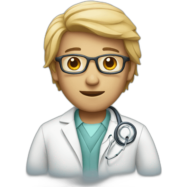 A doctor wearing a jacket emoji