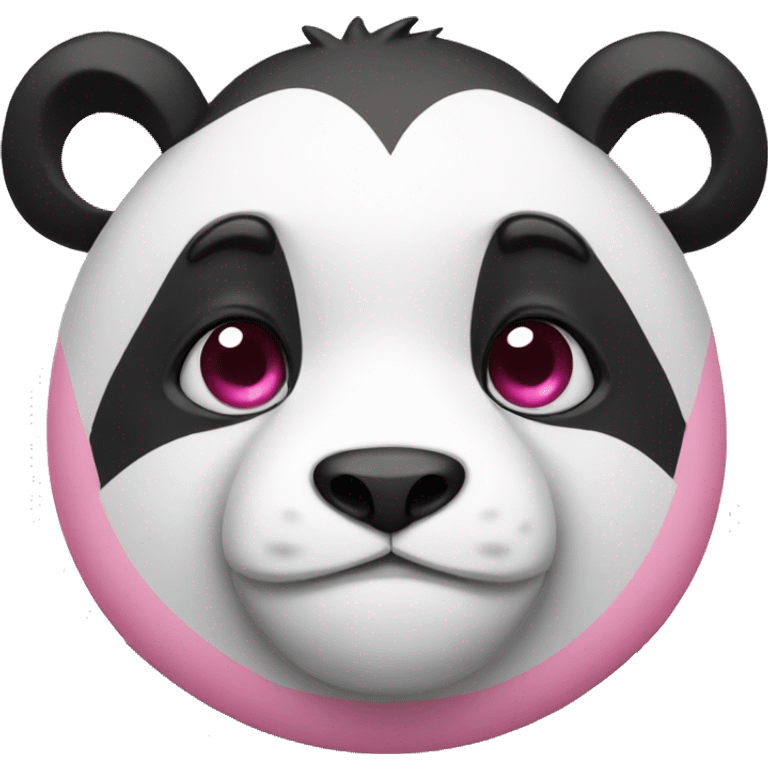 white and pink panda emoji