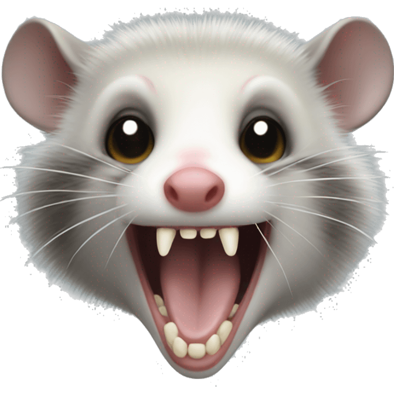 Opossum showing teeth emoji