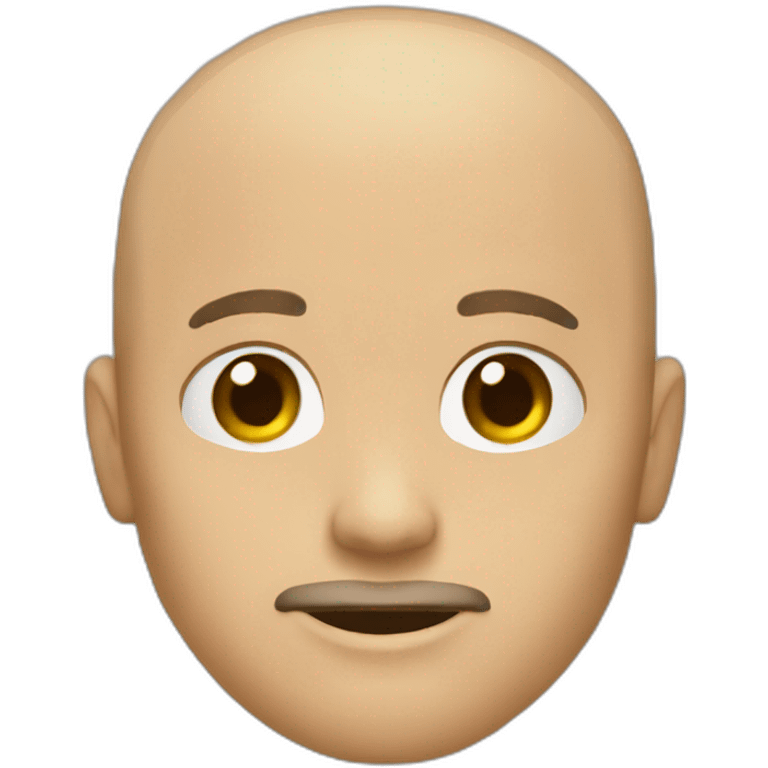 45 whiten guy with short brown hair Bald a goatee emoji