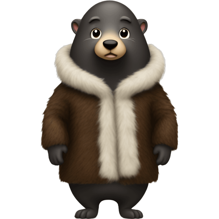 mole in a fur coat  emoji