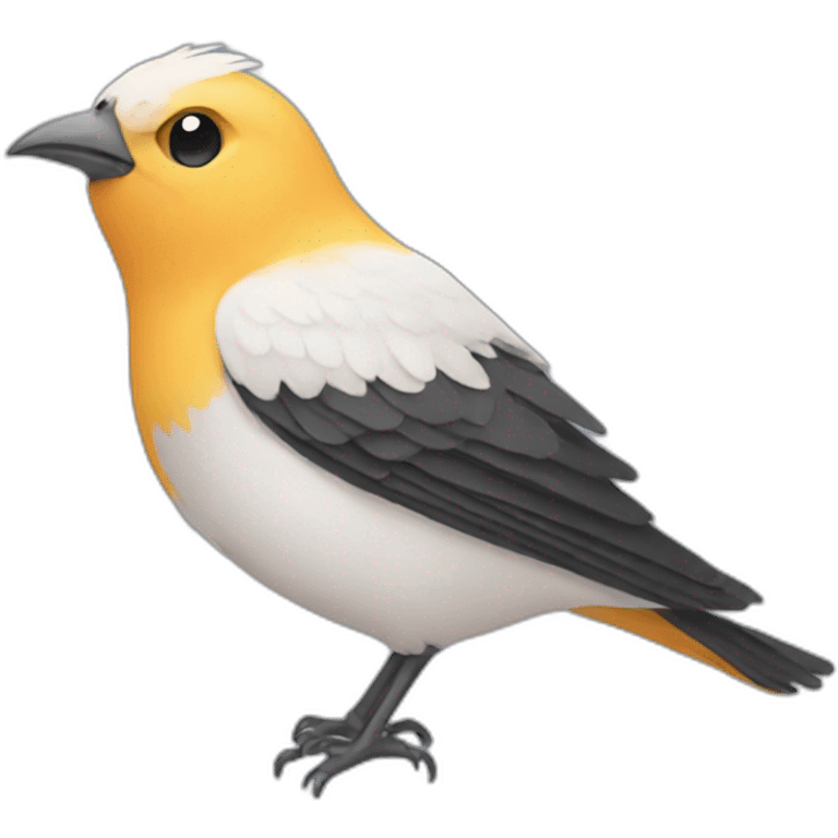 A bird wearing a crop top emoji