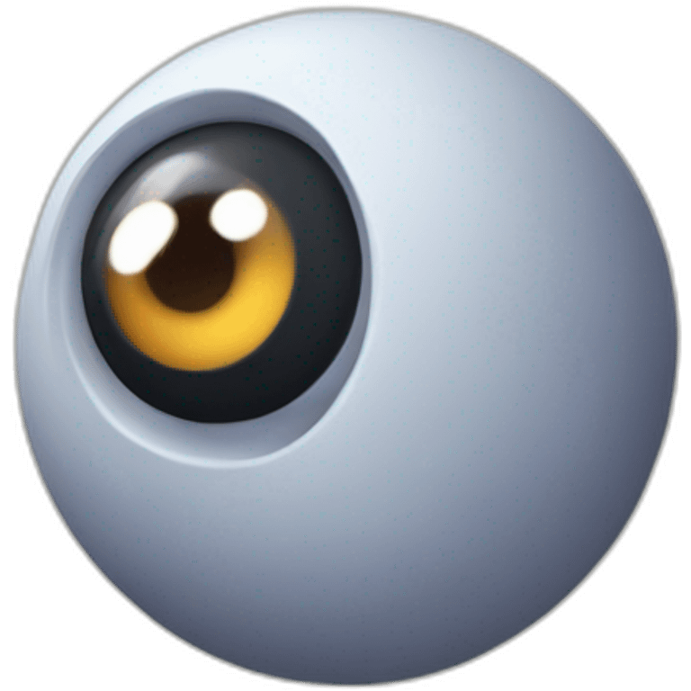 3d sphere with a cartoon Strider skin texture with big playful eyes emoji