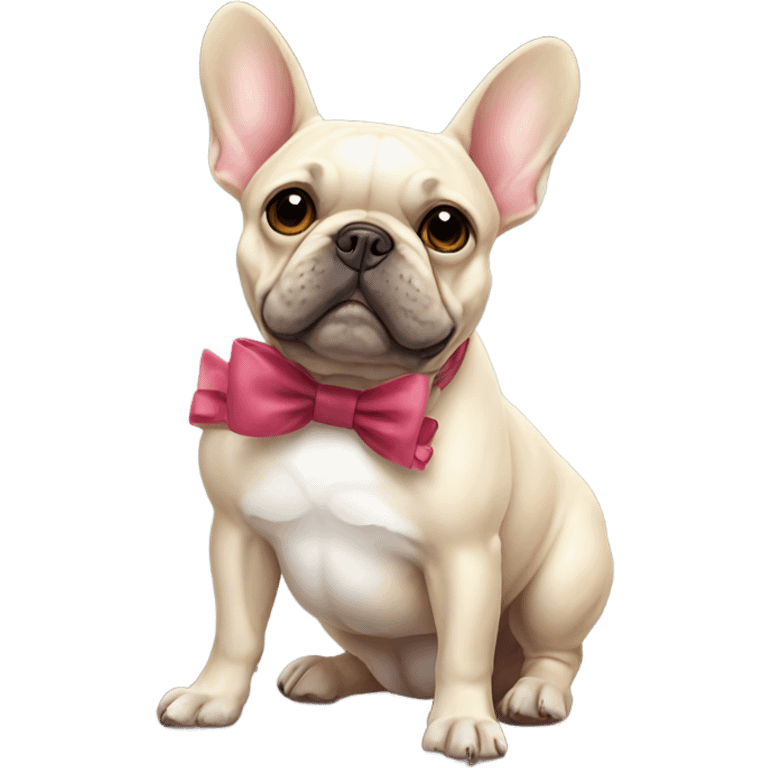 French bulldog with Bow emoji