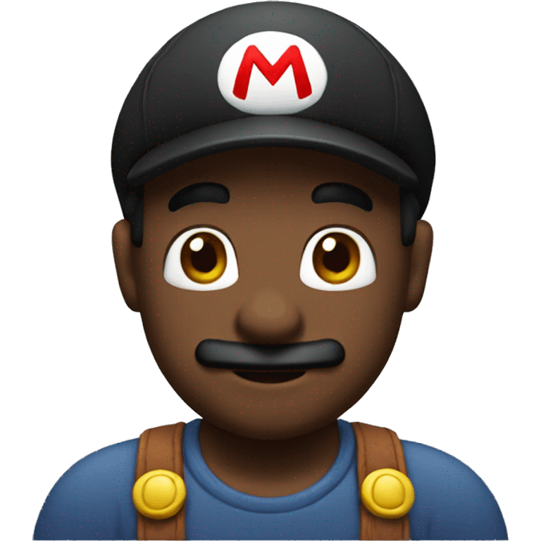 black mario emoji