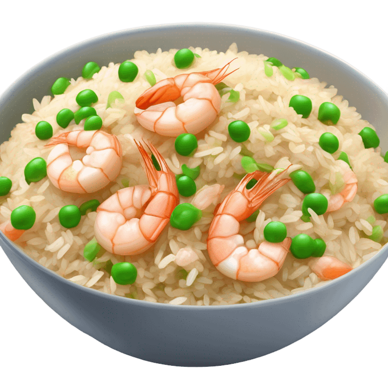 Shrimp fried rice emoji