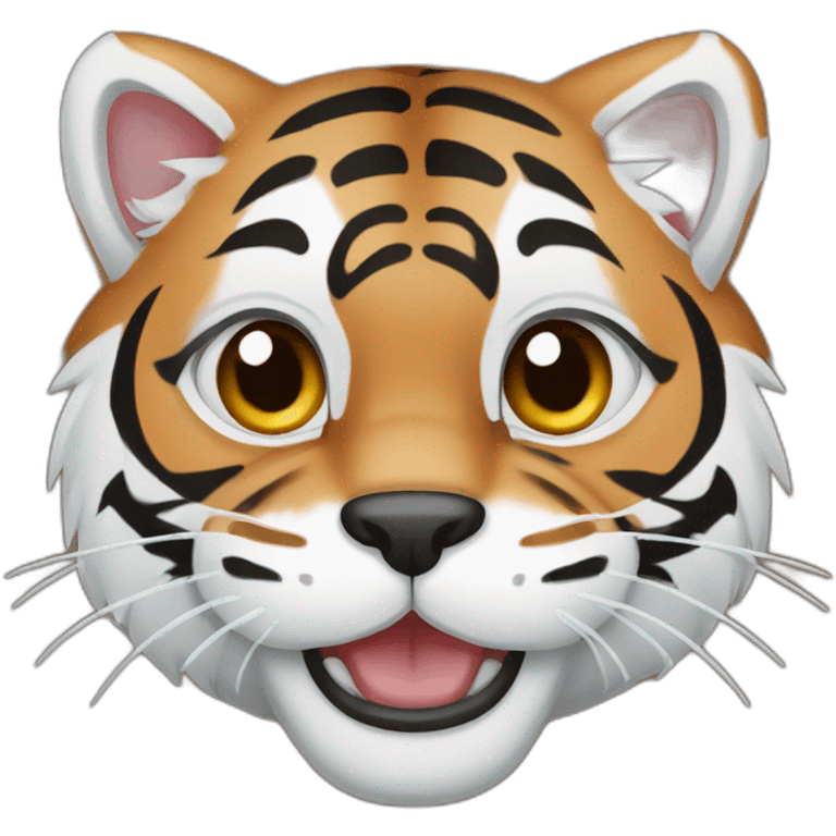 brown and white tiger cat emoji