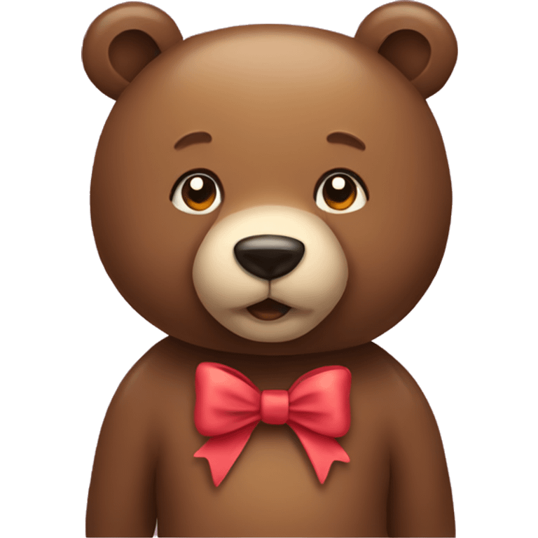 Bear with bow emoji