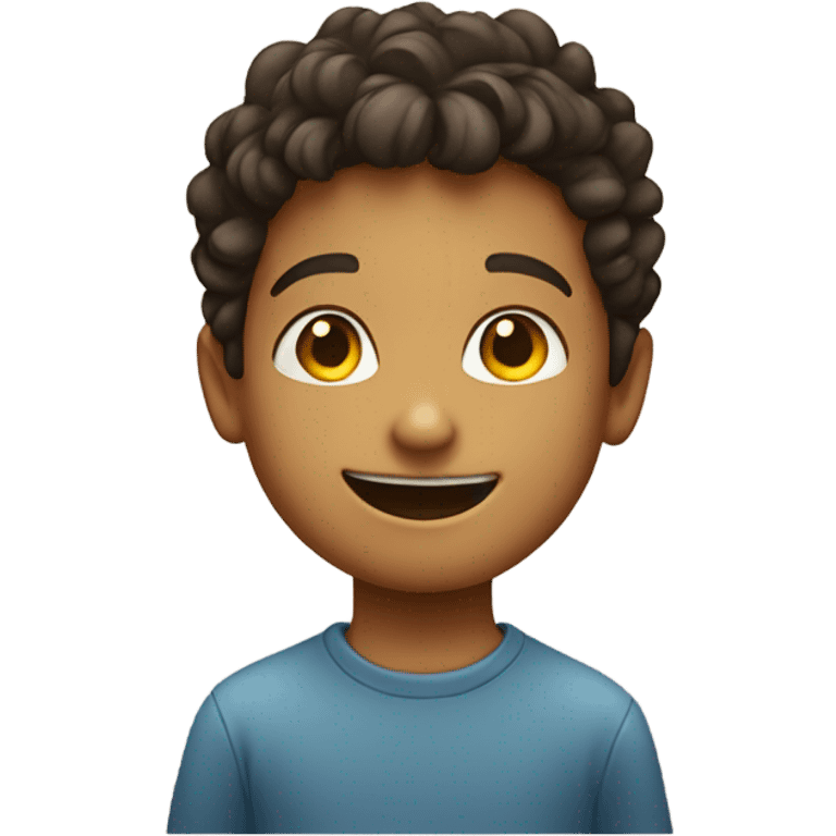 smiling boy portrait in focus emoji