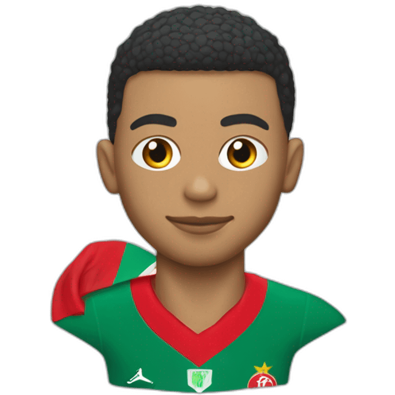 Mbappé avec le maillot du maroc emoji