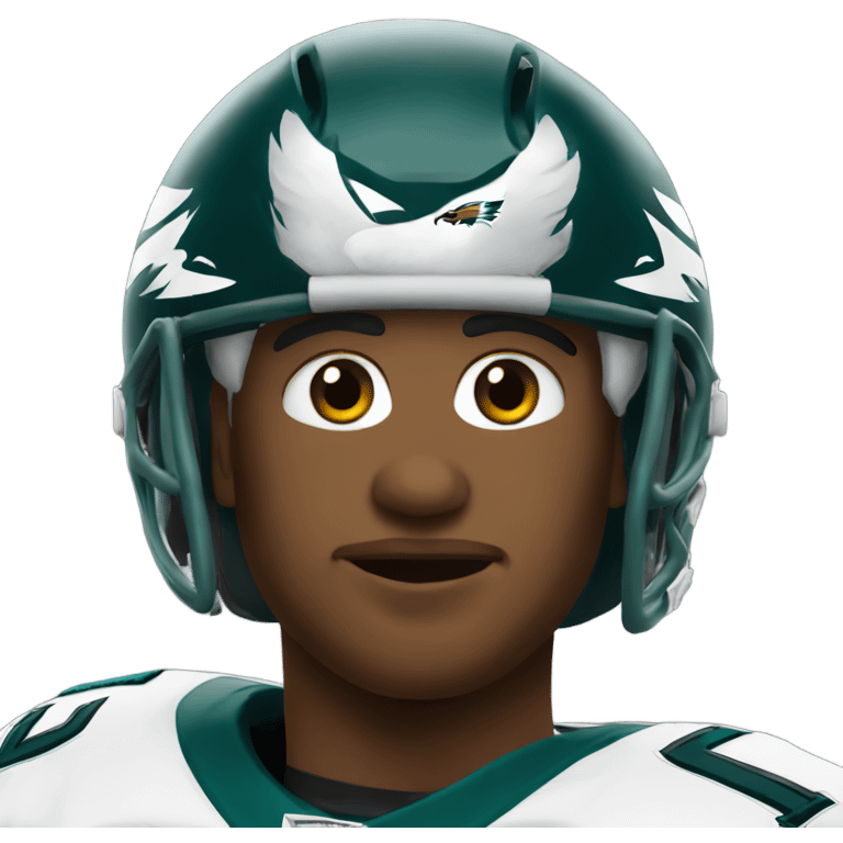 Person wearing eagles jersey emoji