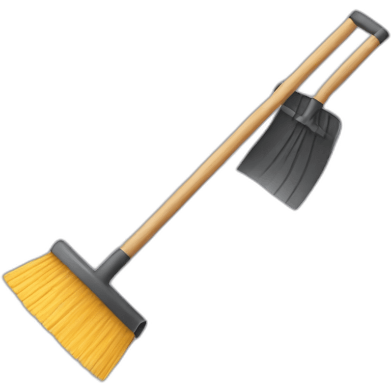 broom and shovel emoji