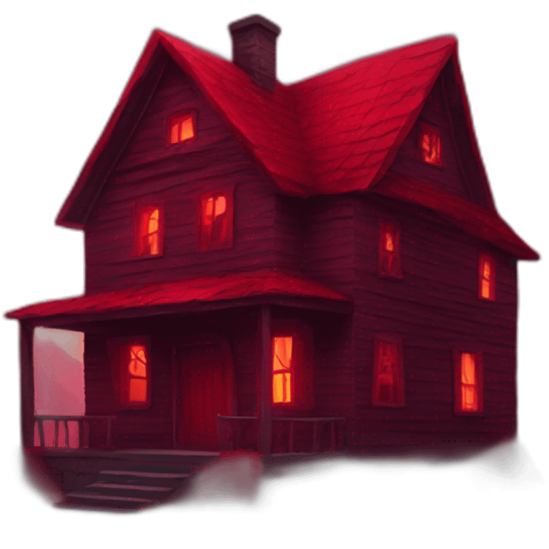 Red scary place  emoji