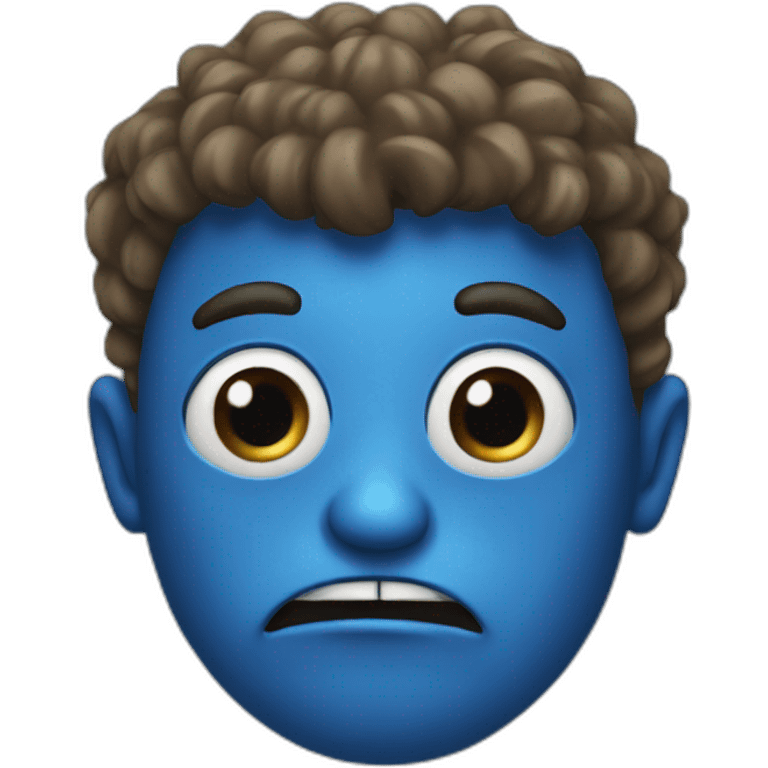 blue serious monster leader emoji