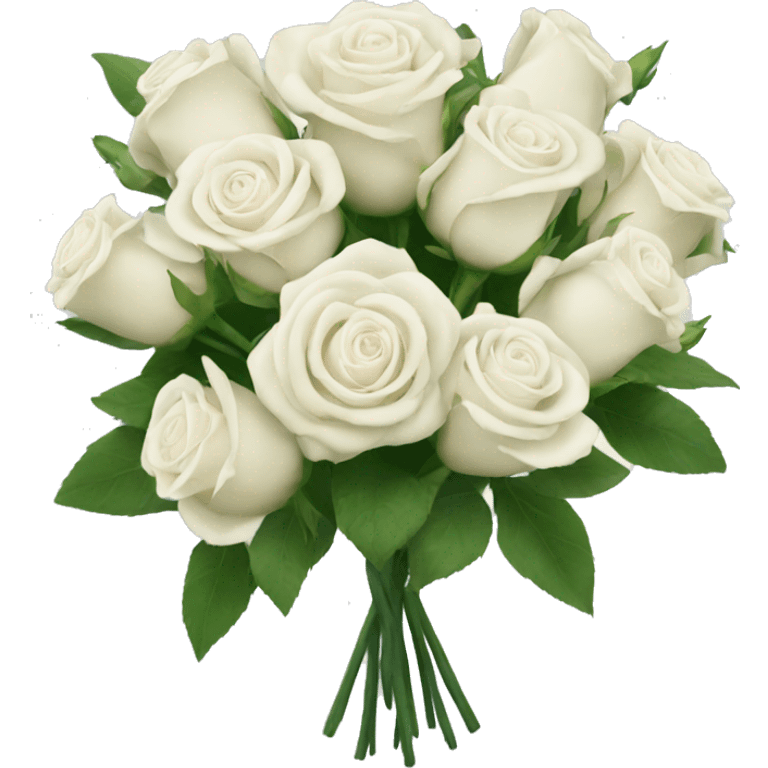 bouquet of white roses emoji