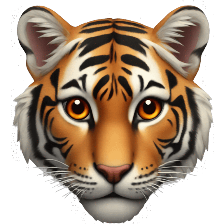 Tigre enragé yeux  rouge  emoji