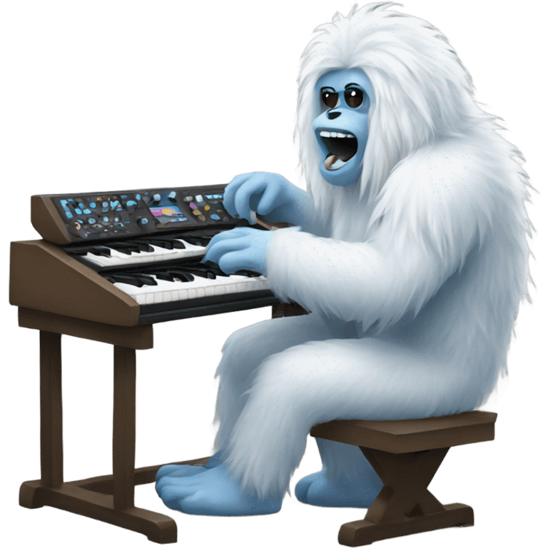 yetti making music on a synthesizer  emoji