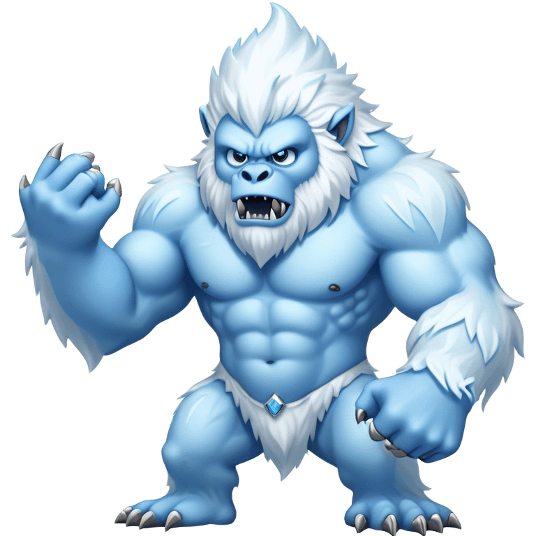 Cinematic Realistic WoW Yeti Portrait, captured in a dynamic, battle-ready stance, muscles rippling beneath dense fur of icy white and pale blue. His piercing ice-blue eyes blaze with raw power as frost clings to his form, rendered with dramatic natural lighting and high shine, exuding fierce, untamed strength in the midst of a wintry combat pose. emoji