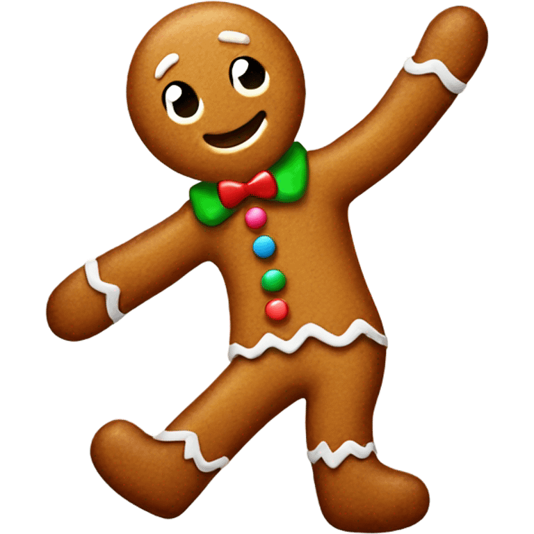 Dancing gingerbread man  emoji