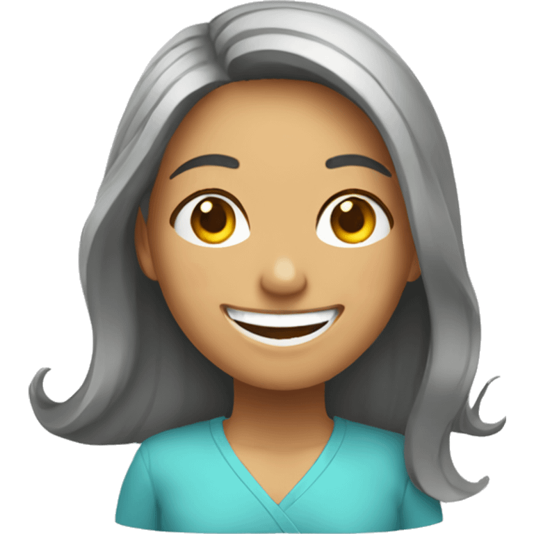 mujer sonriendo emoji