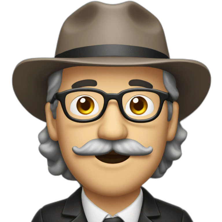 periodista gordo con gran bigote emoji