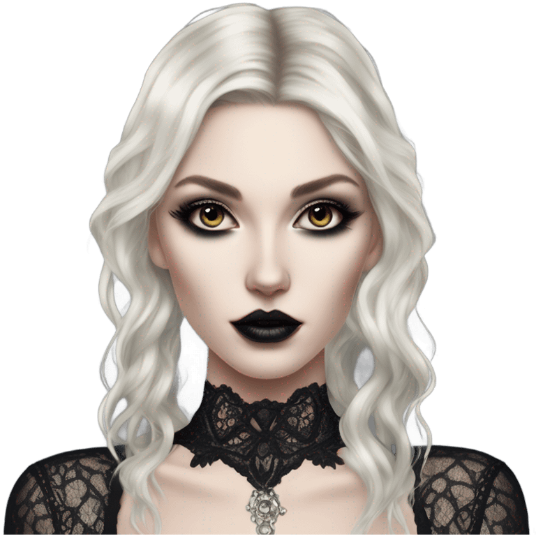 Hyper Realistic Goth victoria secret model emoji