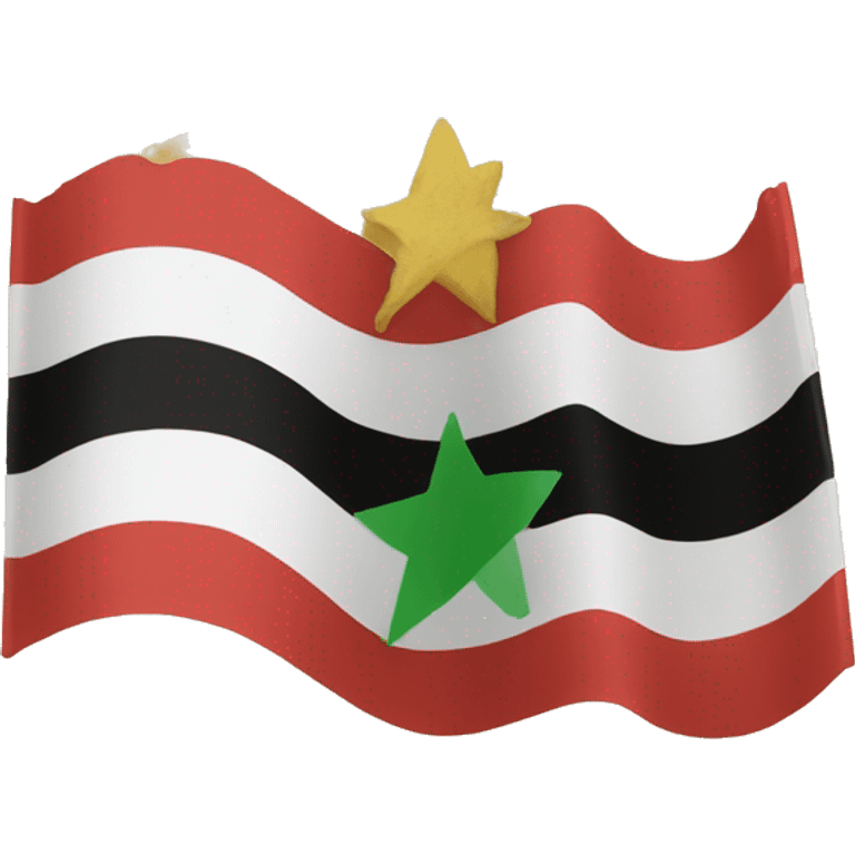 Old iraq flad with three stars emoji