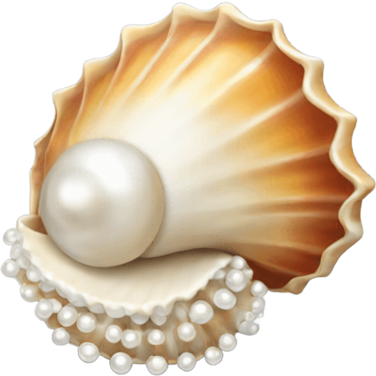 Sea shell with pearl emoji