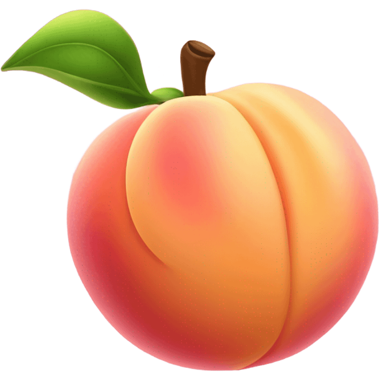 A peach with drops of milk dripping emoji