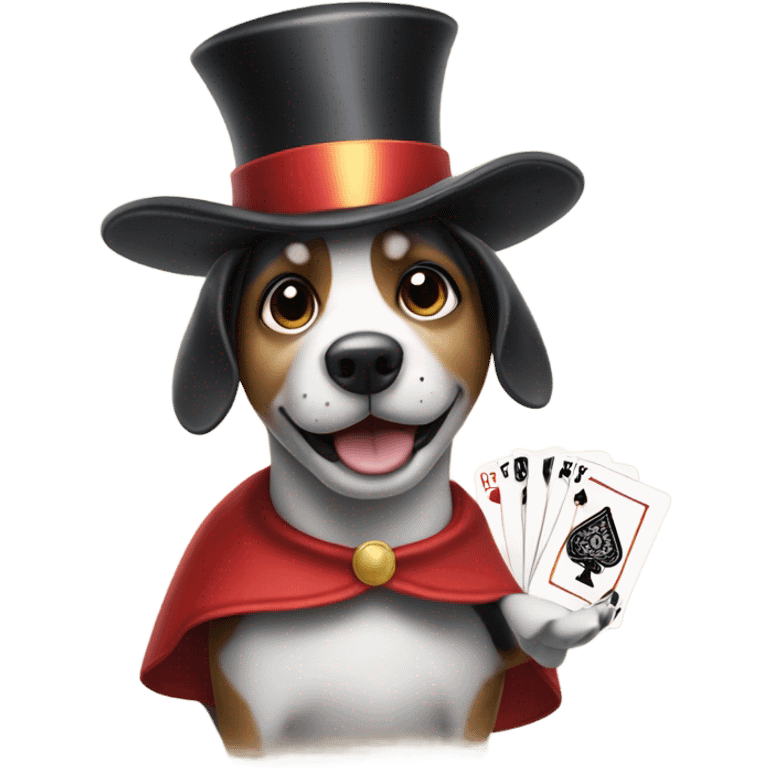 Dog doing magic trick emoji