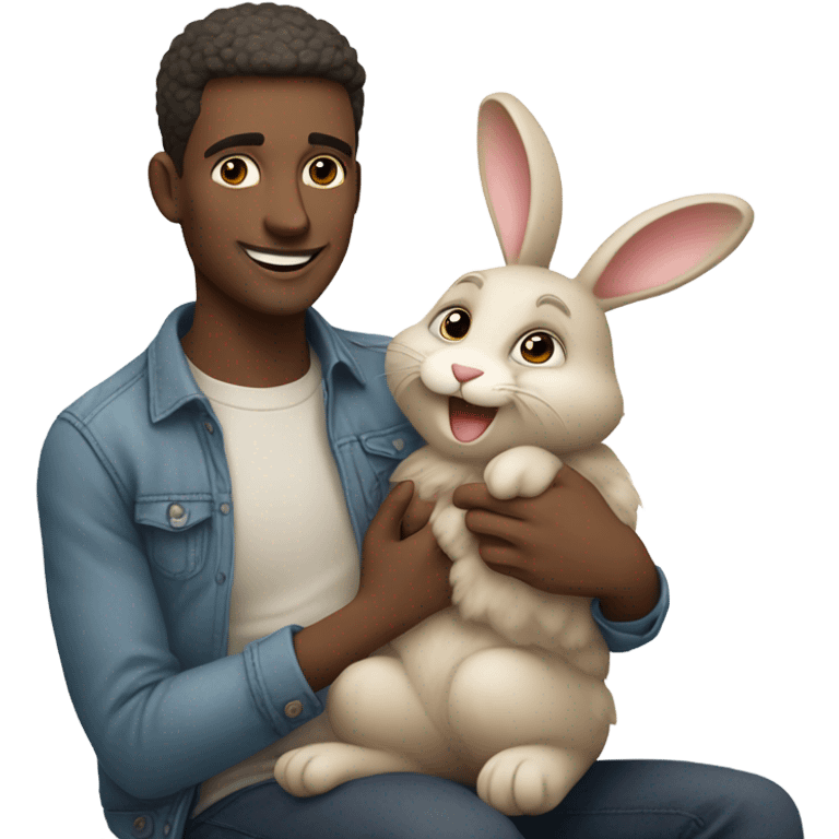 Papa and bunny emoji