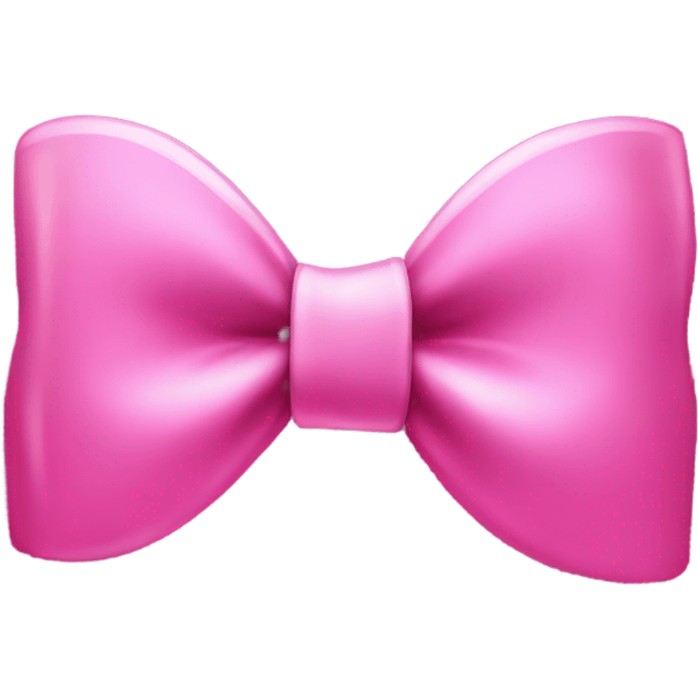 Pink bow on a disco emoji