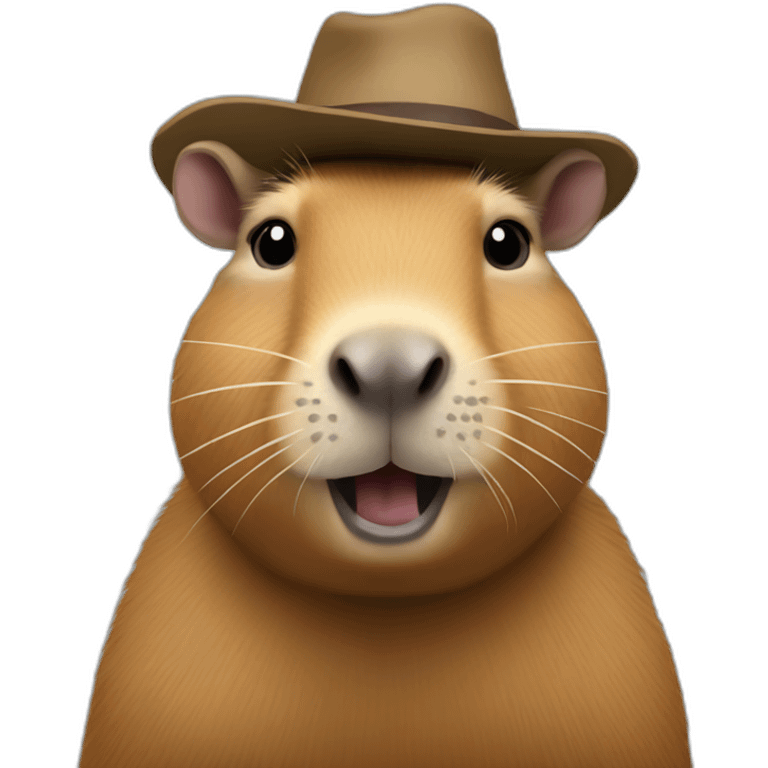 Capybara with pointed hat emoji