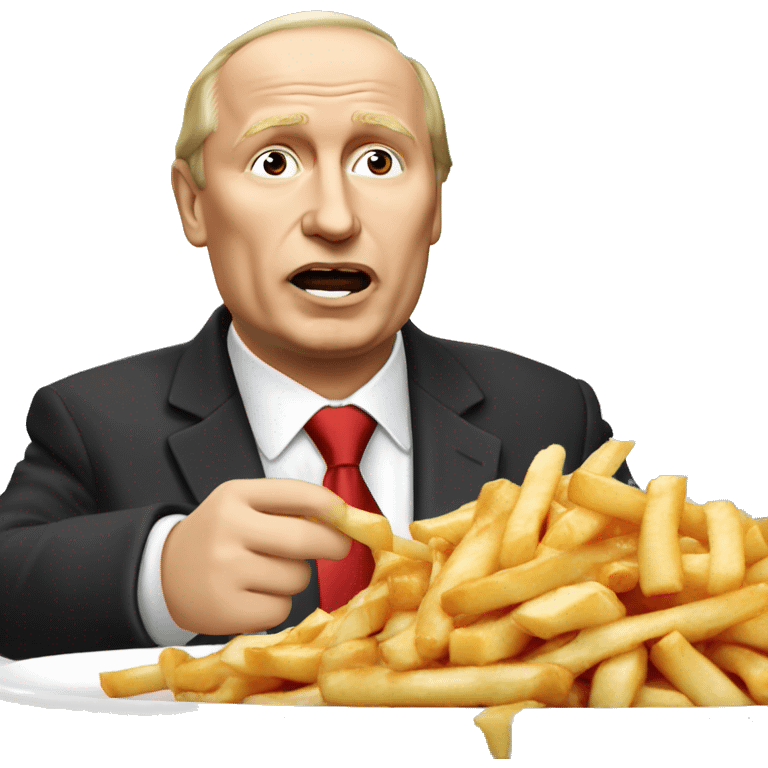 Vladimir Poutine qui mange du poutine  emoji