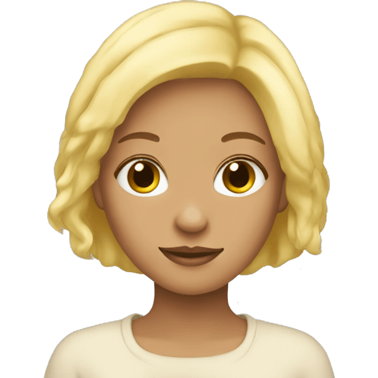 Cozy blonde girl emoji