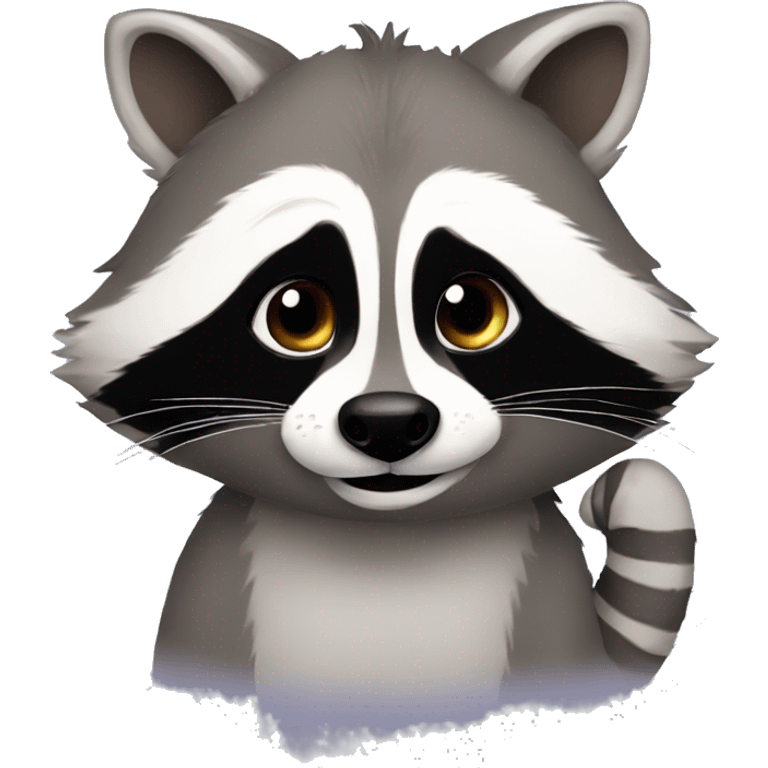 raccoon in love emoji