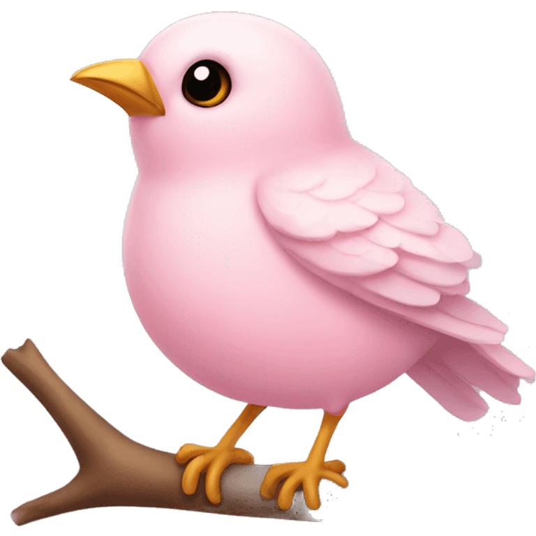 Cute light pink bird emoji