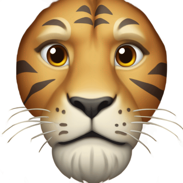 lion mixed with tiger emoji