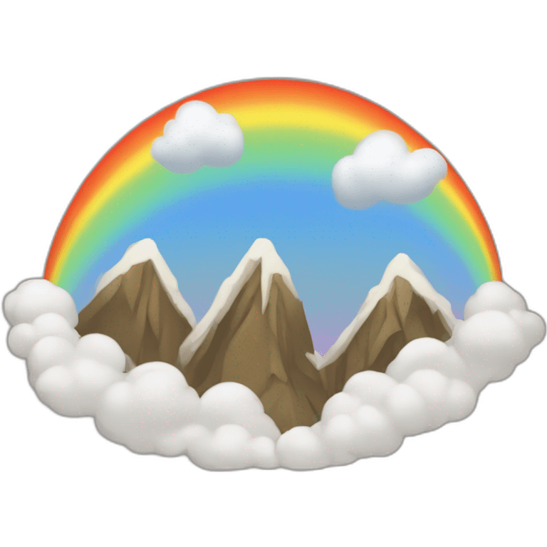 Montagne arc-en-ciel emoji