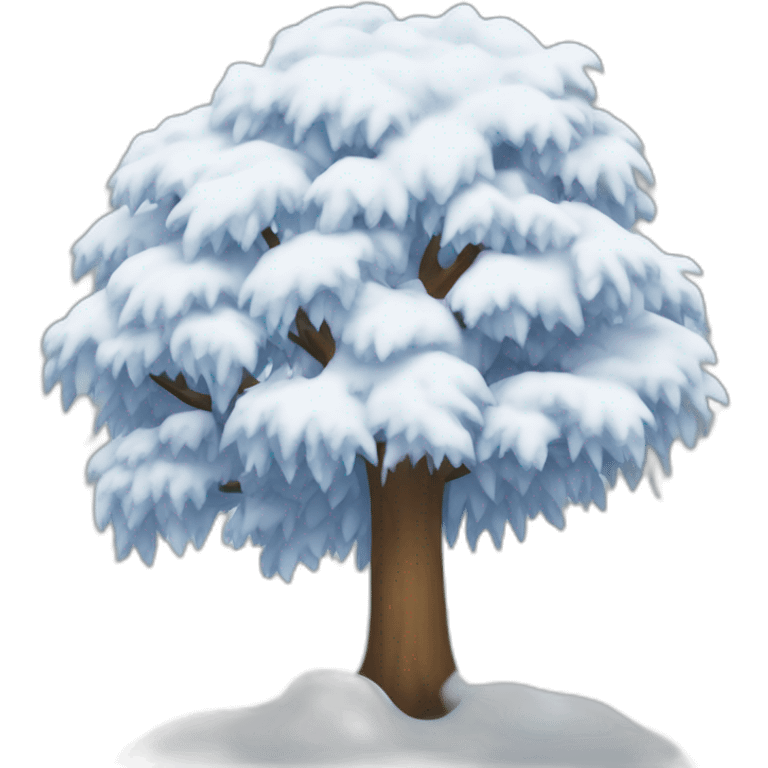 Neige sur un arbre emoji