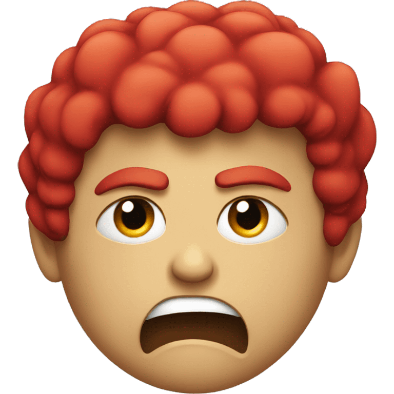 Angry red face emoji