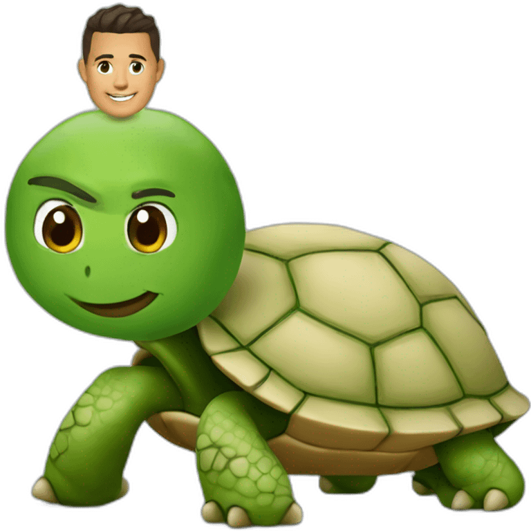 Ronaldo sur tortue emoji