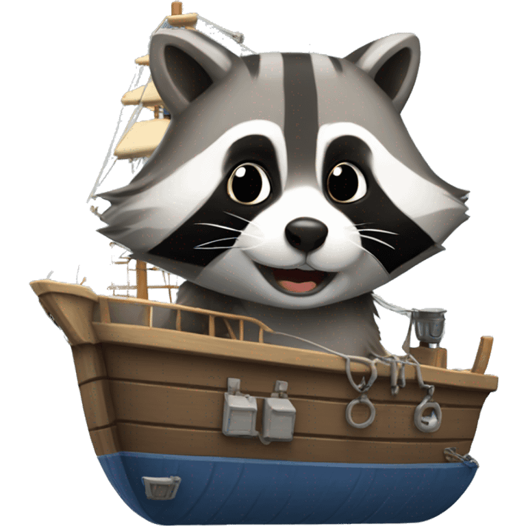 racoon ship emoji