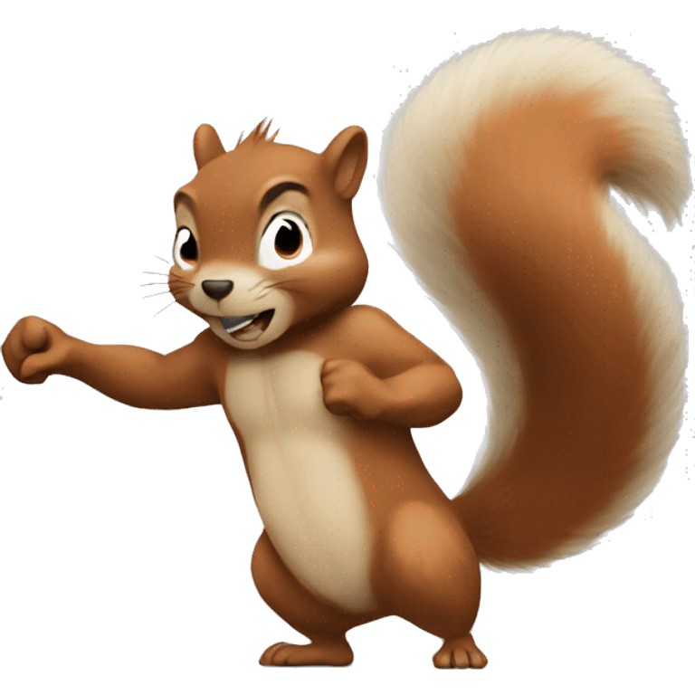 squirrel punching air emoji